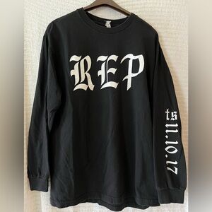 Taylor Swift reputation Black Long Sleeve Graphic Tee